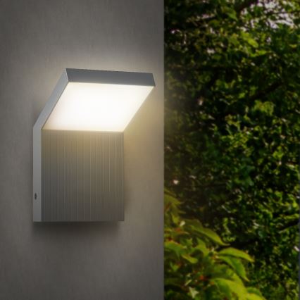 Brilagi - LED zewnętrzny kinkiet RIANO LED/8W/230V srebrny IP65