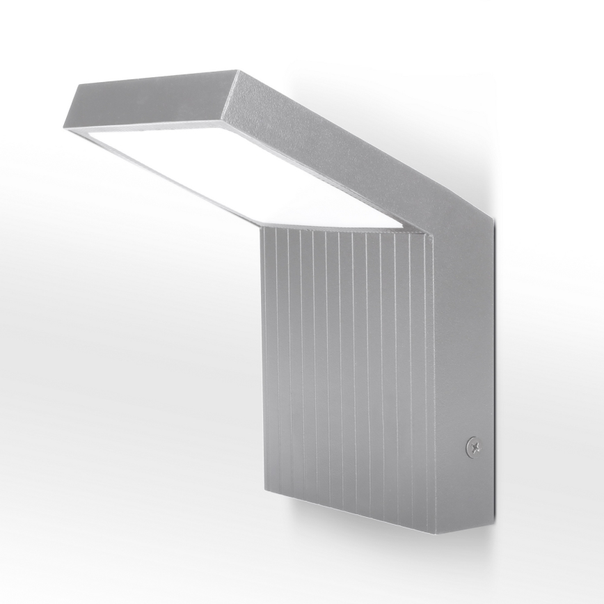 Brilagi - LED zewnętrzny kinkiet RIANO LED/8W/230V srebrny IP65