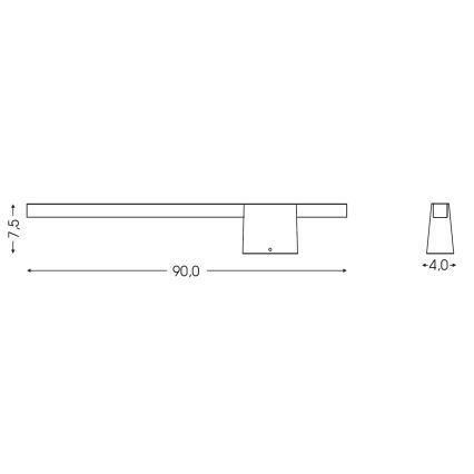 BRILAGI - LED Zewnętrzny kinkiet VELORA LED/12W/230V 90 cm IP44 antracyt