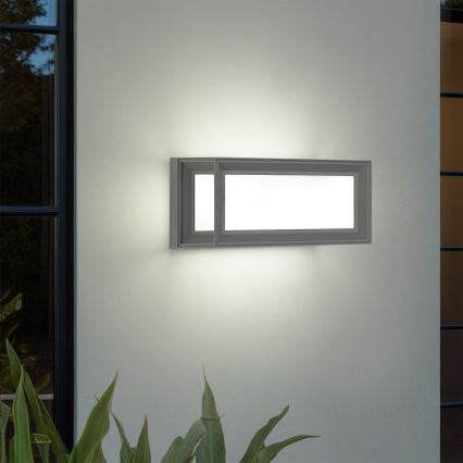 Brilagi - Zewnętrzny kinkiet LED z czujnikiem PARKER LED/12W/230V, szary, IP44