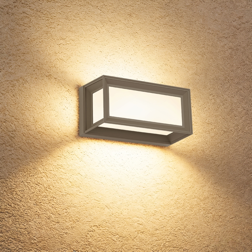 Brilagi - Zewnętrzny kinkiet LED z czujnikiem PARKER LED/12W/230V, szary, IP44