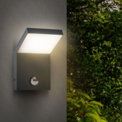 Brilagi - zewnętrzny kinkiet LED z czujnikiem RIANO LED/8W/230V antracyt IP65