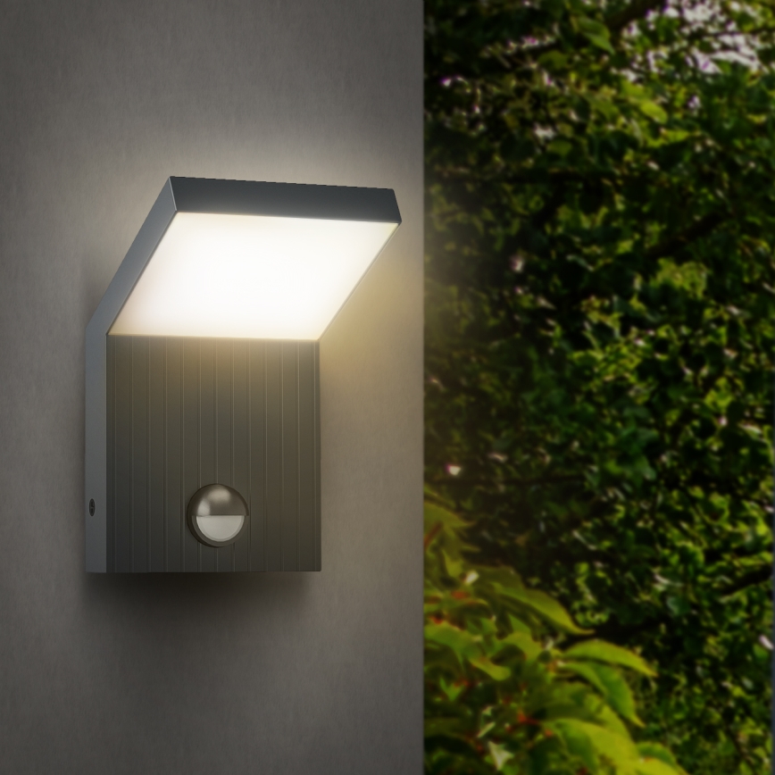 Brilagi - zewnętrzny kinkiet LED z czujnikiem RIANO LED/8W/230V antracyt IP65