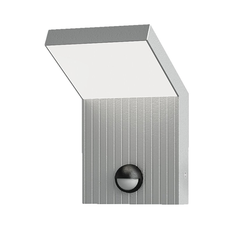 Brilagi - LED Zewnętrzna lampa ścienna z czujnikiem RIANO LED/8W/230V srebrna IP65