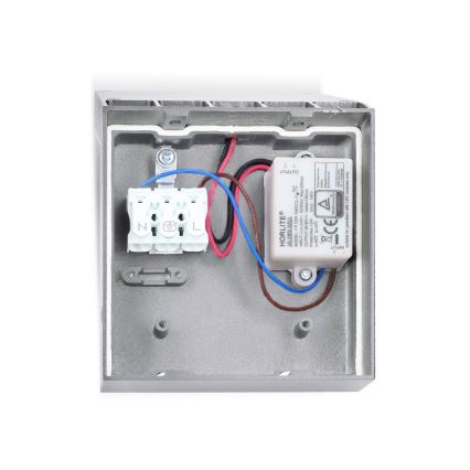 Brilagi - LED Zewnętrzna lampa ścienna z czujnikiem RIANO LED/8W/230V srebrna IP65