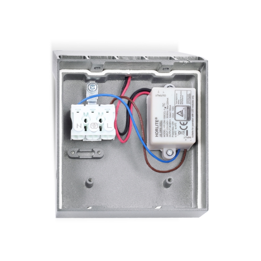 Brilagi - LED Zewnętrzna lampa ścienna z czujnikiem RIANO LED/8W/230V srebrna IP65