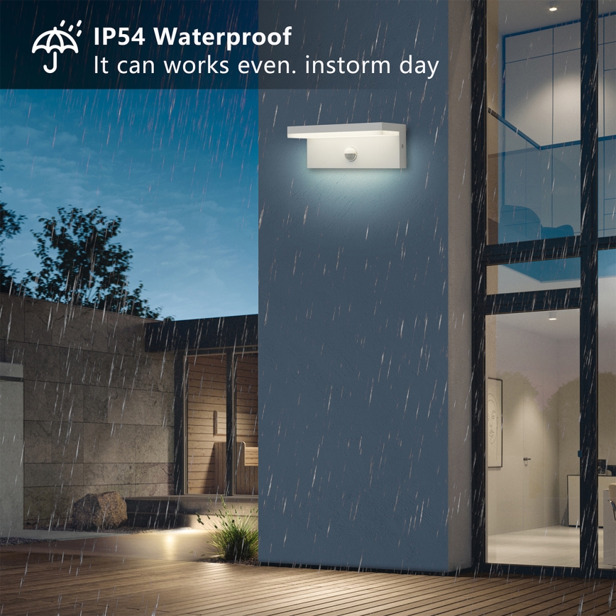 Brilagi - zewnętrzny kinkiet LED z czujnikiem TESSI LED/10W/230V biały IP54