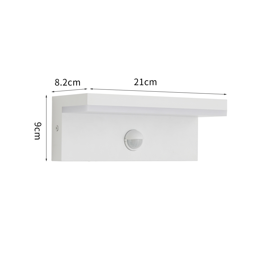 Brilagi - zewnętrzny kinkiet LED z czujnikiem TESSI LED/10W/230V biały IP54