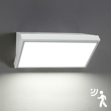 Brilagi - LED zewnętrzny kinkiet z czujnikiem TRIANGLE LED/20W/230V biały IP65