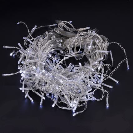 Brilagi - Zewnętrzny łańcuch LED 200 diod / 8 funkcji 13 m IP44 zimna biel sople świetlne