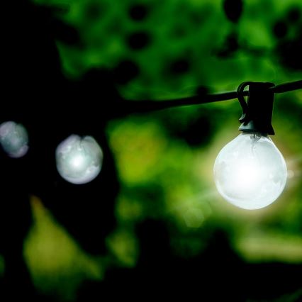 Brilagi - Zewnętrzna dekoracyjna girlanda LED 25xE12/0,8W/24V 20m IP44 zimne białe światło