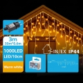 BRILAGI - LED zewnętrzny łańcuch świąteczny 1000xLED/9W/8 funkcji 53 m IP44 ciepła biel