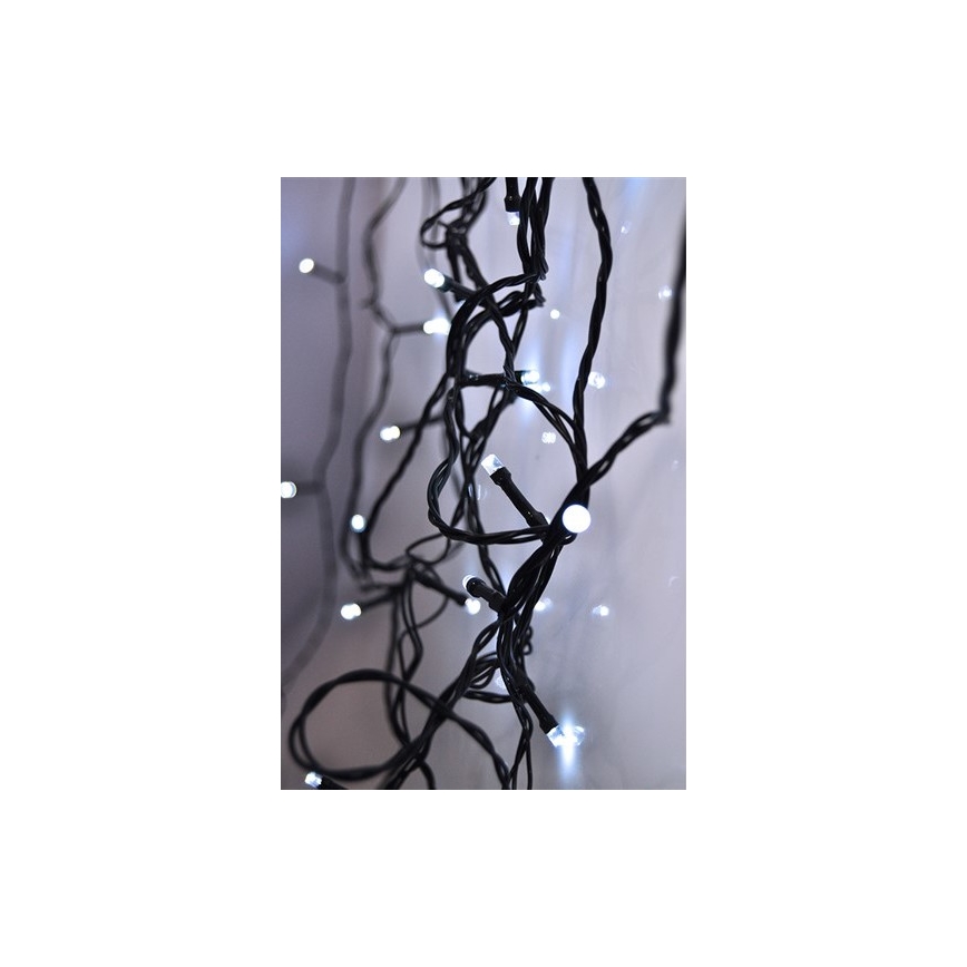 Brilagi - LED zewnętrzny łańcuch świąteczny 100xLED/8 funkcji 13 m IP44 zimna biel