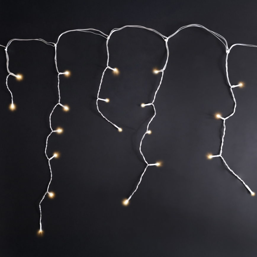 Brilagi - Zewnętrzny łańcuch świąteczny LED 200xLED/8 funkcji 13m IP44 ciepła biała sople świetlne