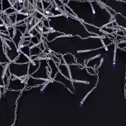 Brilagi - Zewnętrzny łańcuch świąteczny LED 200 x LED/8 funkcji 13 m IP44 zimna biel sople