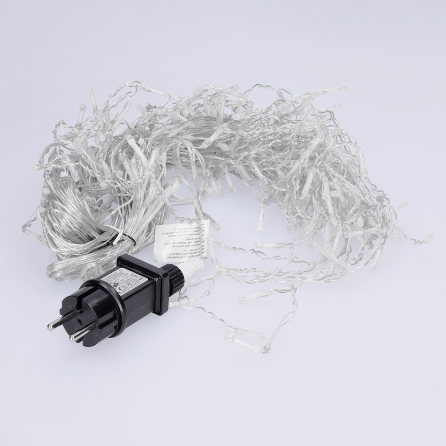 Brilagi - Zewnętrzny łańcuch świąteczny LED 200 x LED/8 funkcji 13 m IP44 zimna biel sople