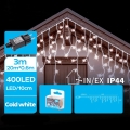 Brilagi - LED zewnętrzny łańcuch świąteczny 400xLED/8 funkcji 23x0,6m IP44 zimna biel