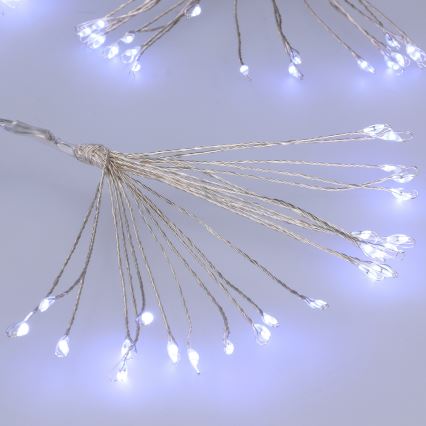 Brilagi - LED Zewnętrzny łańcuch świetlny 150 diod LED, 5 m, IP44, zimna biała, efekt fajerwerków