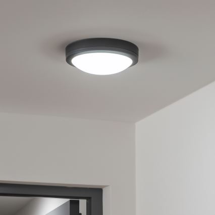 Brilagi - LED zewnętrzna lampa sufitowa LED/20W/230V śr. 23 cm IP54 antracyt