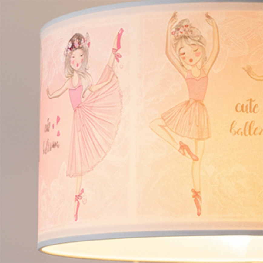 Brilagi - LED Żyrandol dziecięcy na linkę BOBO 1xE27/60W/230V śr. 35 cm różowy/baletki