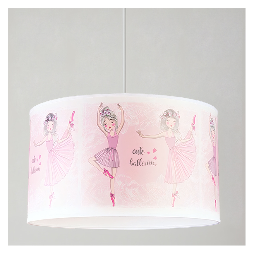 Brilagi - LED Żyrandol dziecięcy na linkę BOBO 1xE27/60W/230V śr. 35 cm różowy/baletki