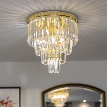 Brilagi - LED Żyrandol kryształowy MOZART 5xE14/40W/230V złoty