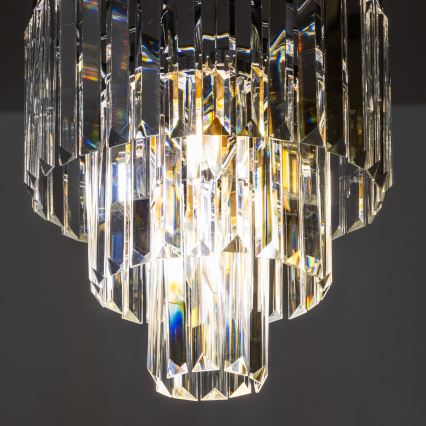 Brilagi - LED Żyrandol kryształowy na łańcuchu MOZART 4xE14/40W/230V chrom błyszczący
