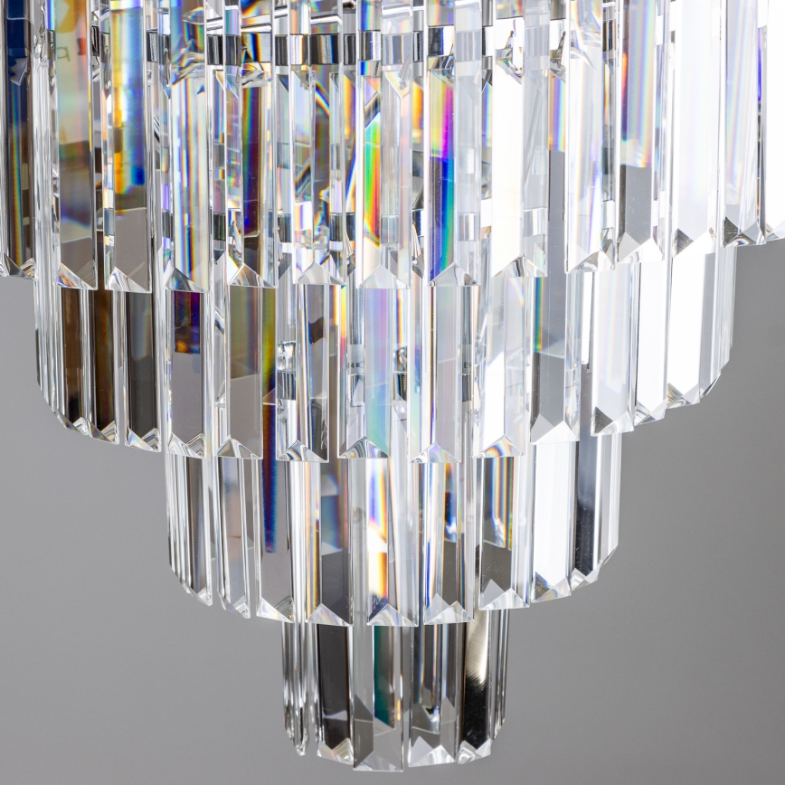 Brilagi - LED Żyrandol kryształowy na łańcuchu MOZART 5xE14/40W/230V chrom błyszczący