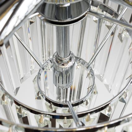 Brilagi - LED Żyrandol kryształowy na łańcuchu MOZART 5xE14/40W/230V chrom błyszczący
