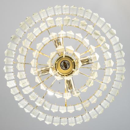 Brilagi - LED Żyrandol kryształowy na łańcuchu MOZART 5xE14/40W/230V złoty