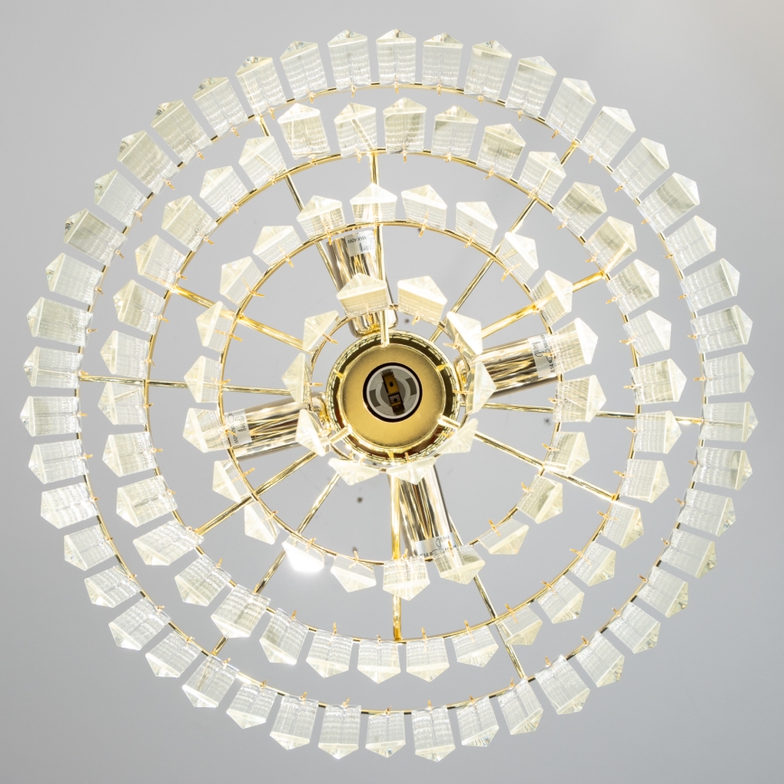 Brilagi - LED Żyrandol kryształowy na łańcuchu MOZART 5xE14/40W/230V złoty
