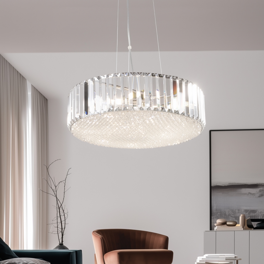 Brilagi - LED Żyrandol kryształowy na lince GLAMOUR 5xG9/42W/230V