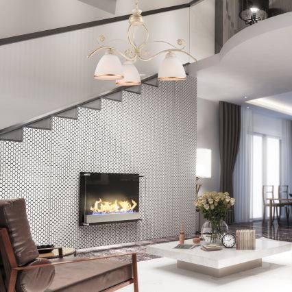 Brilagi - LED żyrandol na łańcuchu ANTICO 3xE27/60W/230V 3000K biała patyna