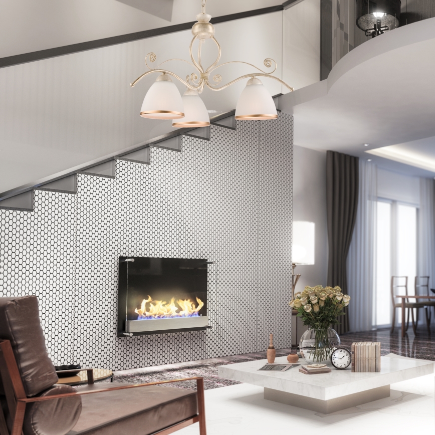 Brilagi - LED żyrandol na łańcuchu ANTICO 3xE27/60W/230V 3000K biała patyna