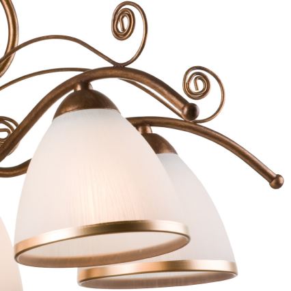Brilagi - LED Żyrandol na łańcuchu ANTICO 5xE27/60W/230V brązowy patyna