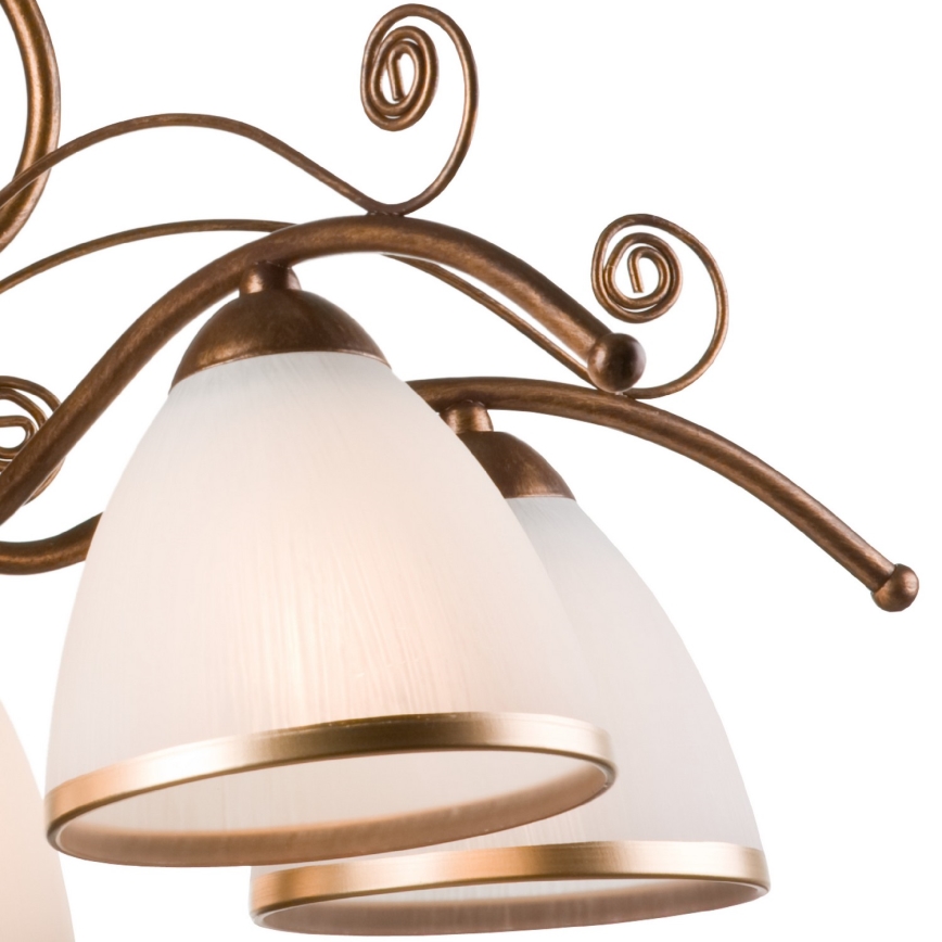 Brilagi - LED Żyrandol na łańcuchu ANTICO 5xE27/60W/230V brązowy patyna