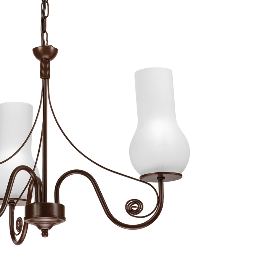 Brilagi - LED Żyrandol na łańcuchu COTTAGE 3xE14/40W/230V brązowy/biały