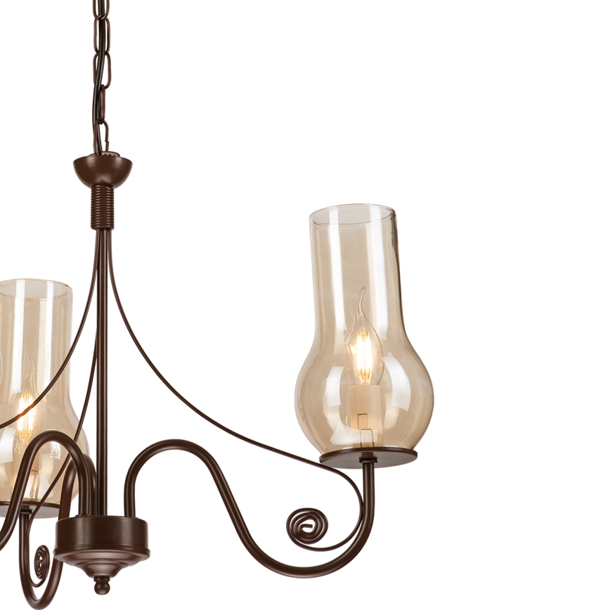 Brilagi - LED Żyrandol na łańcuchu COTTAGE 3xE14/40W/230V brązowy