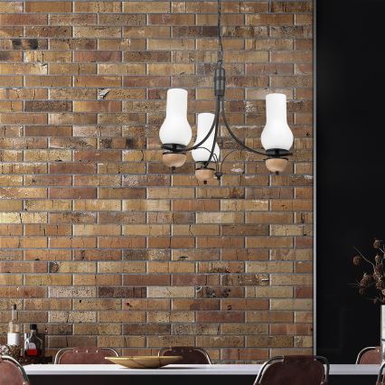 Brilagi - LED Żyrandol na łańcuchu COTTAGE 3xE14/40W/230V buk/biały