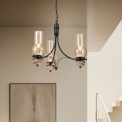 Brilagi - LED Żyrandol na łańcuchu COTTAGE 3xE14/40W/230V buk/brązowy