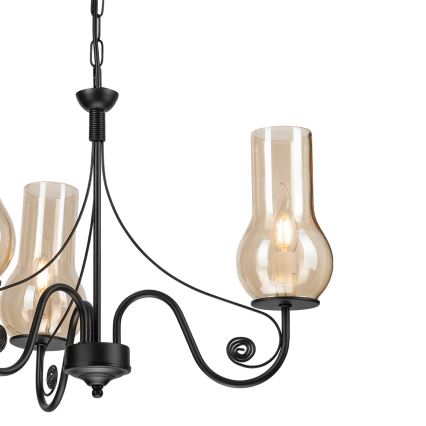 Brilagi - LED Żyrandol na łańcuchu COTTAGE 3xE14/40W/230V czarny/brązowy