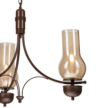 Brilagi - LED Żyrandol na łańcuchu COTTAGE 3xE14/40W/230V dąb/brązowy
