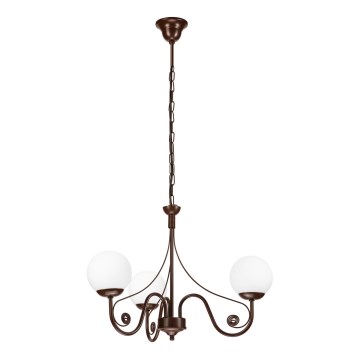Brilagi - LED Żyrandol na łańcuchu COTTAGE 3xG9/40W/230V brązowy/biały