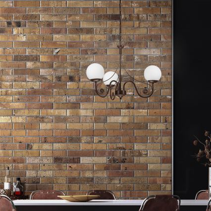 Brilagi - LED Żyrandol na łańcuchu COTTAGE 3xG9/40W/230V brązowy/biały