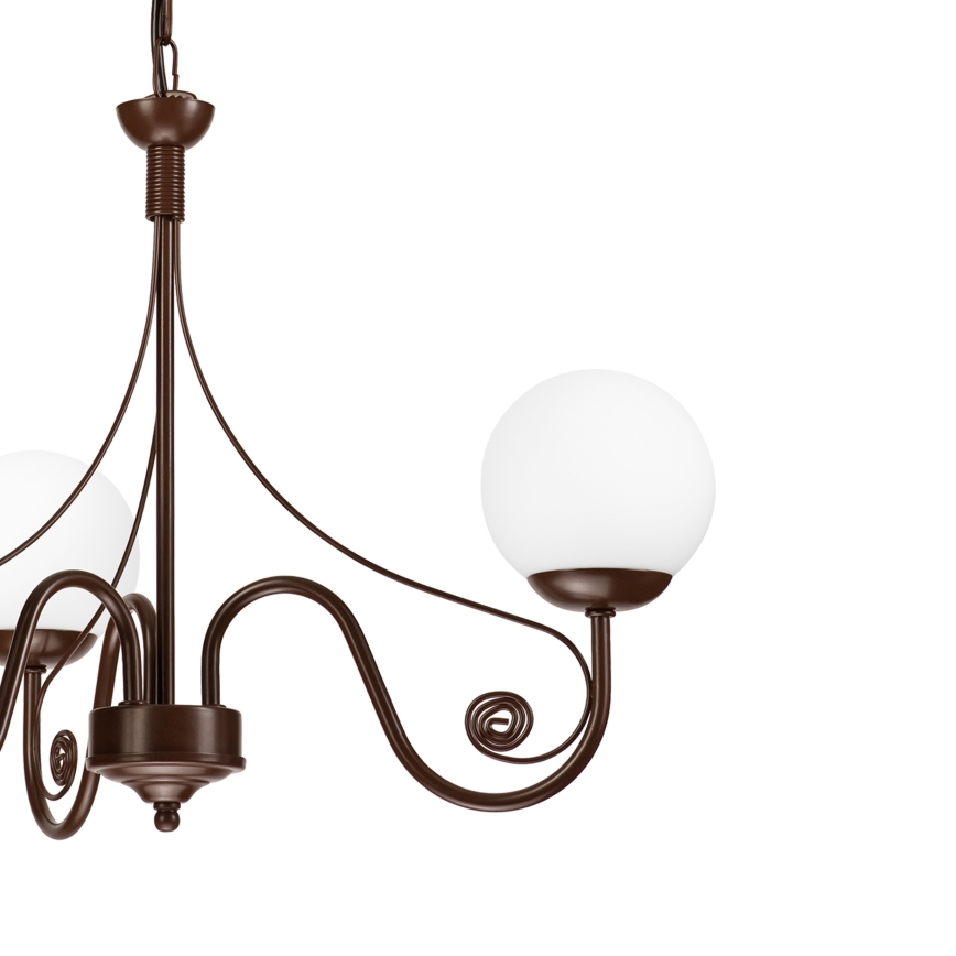 Brilagi - LED Żyrandol na łańcuchu COTTAGE 3xG9/40W/230V brązowy/biały