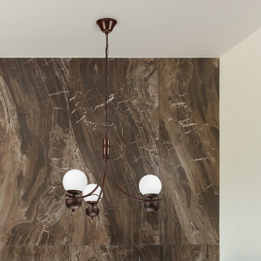Brilagi - LED Żyrandol na łańcuchu COTTAGE 3xG9/40W/230V dąb/biały