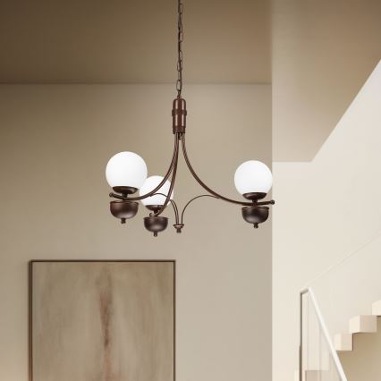 Brilagi - LED Żyrandol na łańcuchu COTTAGE 3xG9/40W/230V dąb/biały