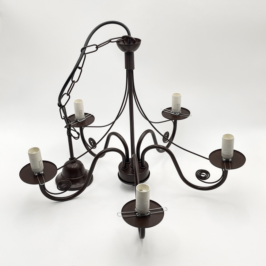 Brilagi - LED Żyrandol na łańcuchu COTTAGE 5xE14/40W/230V brązowy