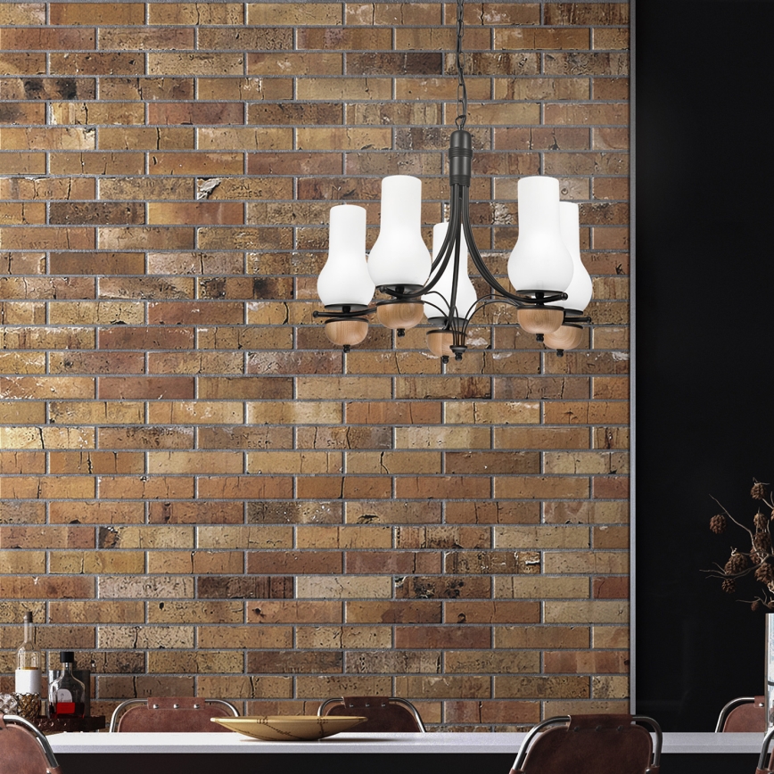 Brilagi - LED Żyrandol na łańcuchu COTTAGE 5xE14/40W/230V buk/biały