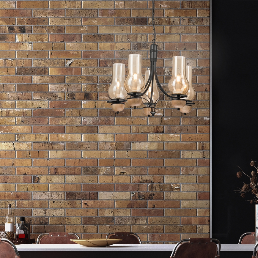 Brilagi - LED Żyrandol na łańcuchu COTTAGE 5xE14/40W/230V buk/brązowy